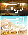 Forgotten City as it appeared in CrazyRacing KartRider (top) and in KartRider: Drift (bottom)