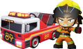 Fireman (and the Fire Engine)